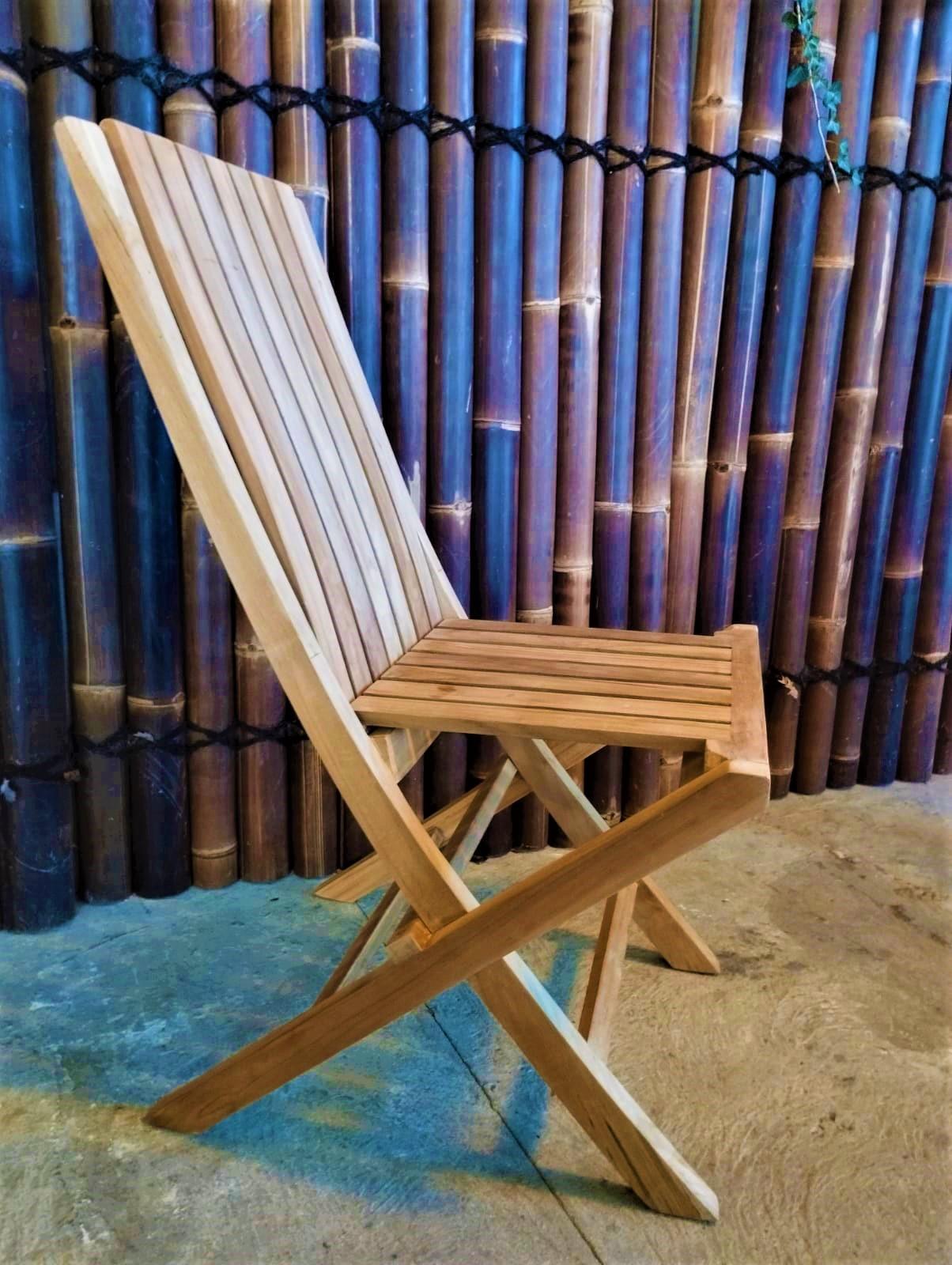 Teak folding chair model MIAMI