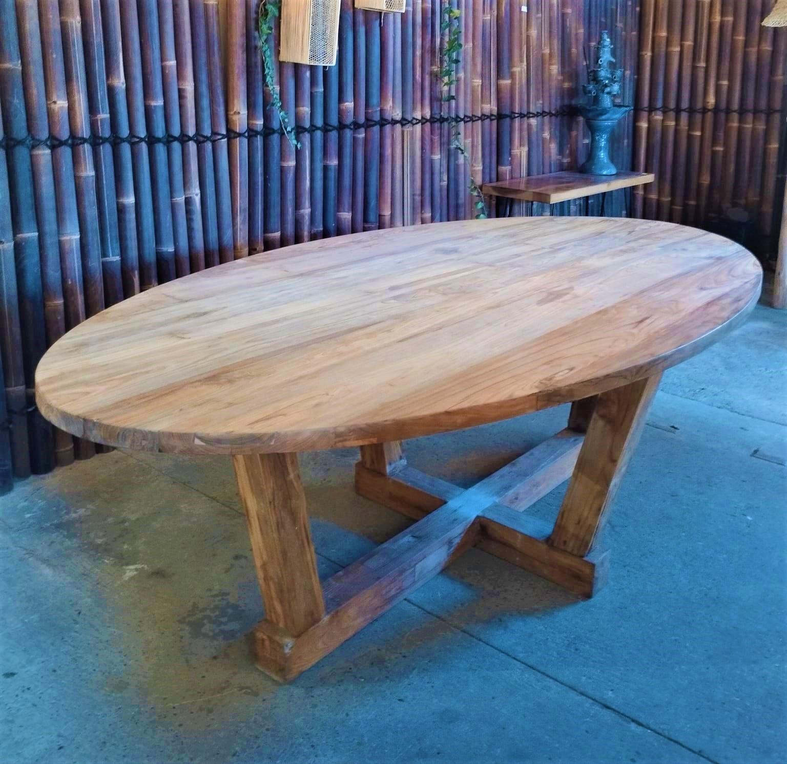 Teak table Oval shape