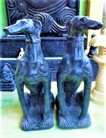 Pair Of Greyhounds In Black