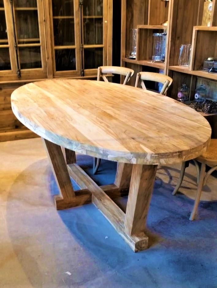 Teak Oval Table 250X125 cm